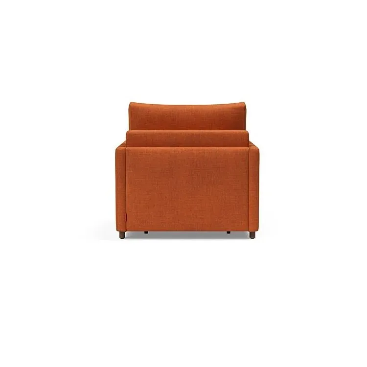 Illustration numéro 3 du produit INNOVATION LIVING  Fauteuil NEAH SLIM convertible 80x195 tissu Esina Rust Orange