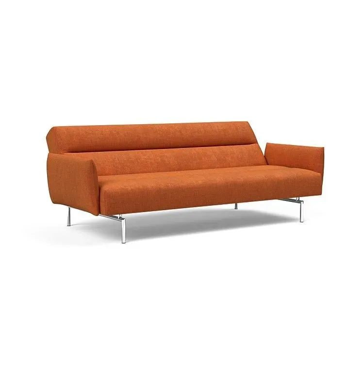 Illustration numéro 3 du produit INNOVATION LIVING  Canapé lit JILLIS ARMS avec accoudoirs tissu Esina Rust Orange