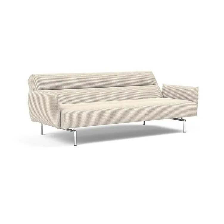 Illustration numéro 3 du produit INNOVATION LIVING  Canapé lit JILLIS ARMS avec accoudoirs tissu Corduroy Ivory