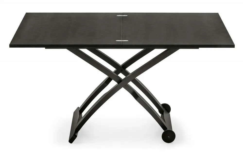 Illustration numéro 3 du produit Table basse relevable extensible italienne MASCOTTE  Graphite 105 x 70/140 cm
