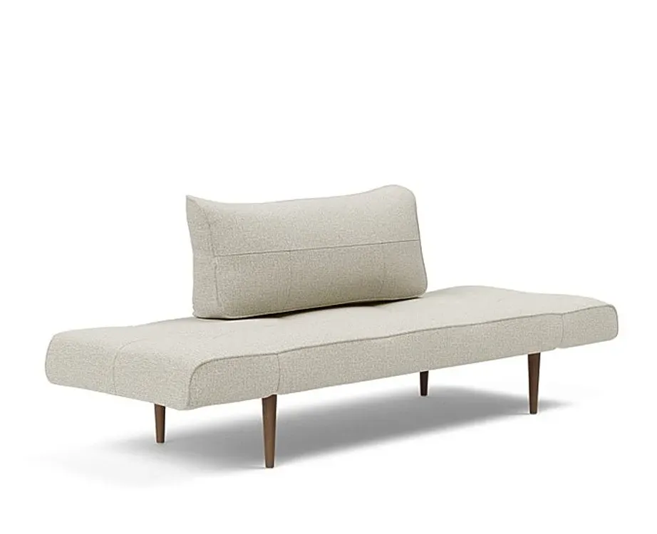 Illustration numéro 3 du produit Canapé lit  ZEAL STYLETTO cadre acier piétement chêne foncé tissu Mixed Dance Natural