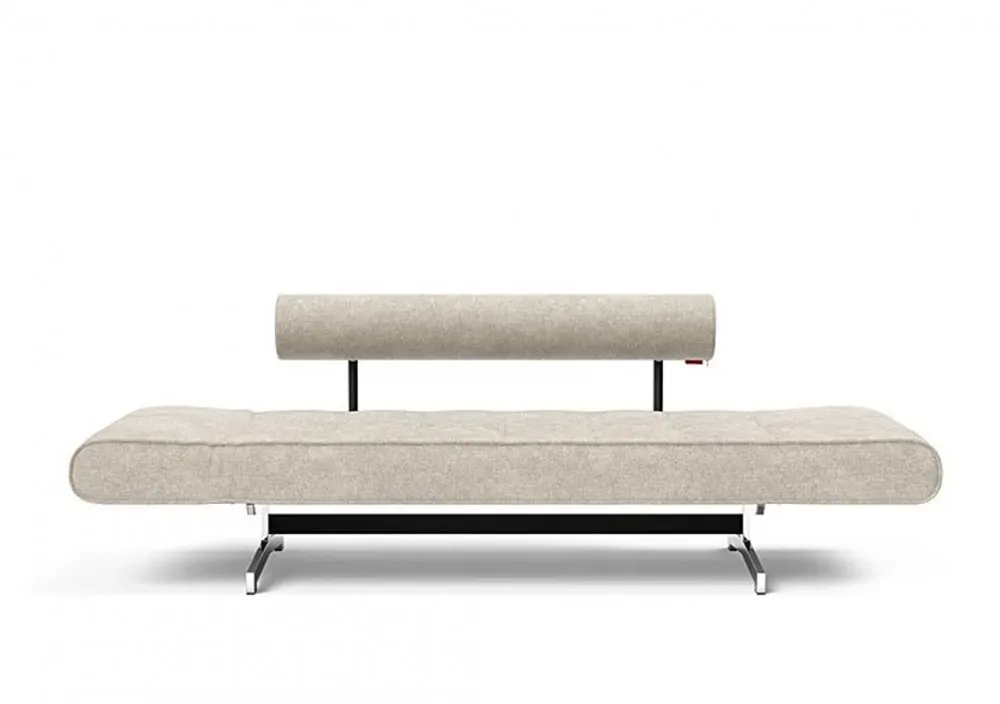 Illustration numéro 3 du produit INNOVATION LIVING  Canapé lit GHIA CHROME couchage 80x210 cm tissu Avella Sand
