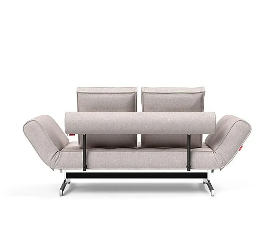 Illustration numéro 3 du produit INNOVATION LIVING  Canapé lit GHIA CHROME couchage 80x210 cm tissu Weda Sand