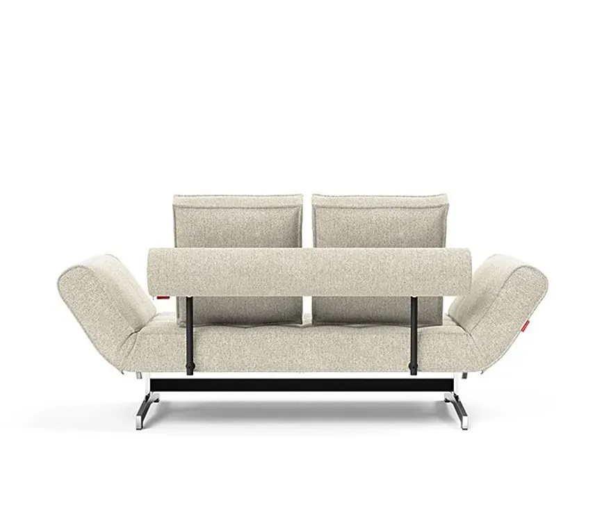 Illustration numéro 3 du produit INNOVATION LIVING  Canapé lit GHIA CHROME couchage 80x210 cm tissu Taura Off White