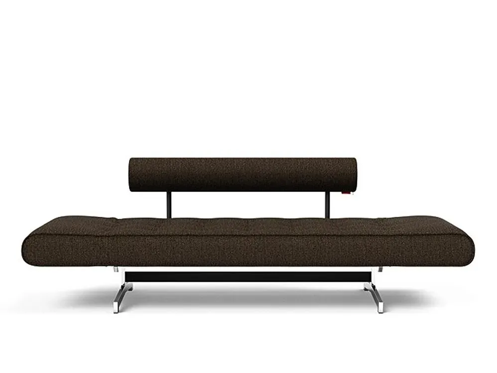 Illustration numéro 3 du produit INNOVATION LIVING  Canapé lit GHIA CHROME couchage 80x210 cm tissu Taura Chocco