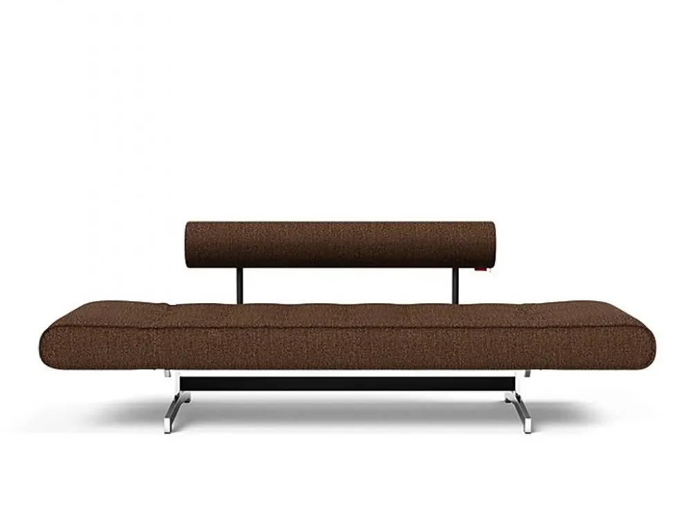 Illustration numéro 3 du produit INNOVATION LIVING  Canapé lit GHIA CHROME couchage 80x210 cm tissu Taura Cappuccino