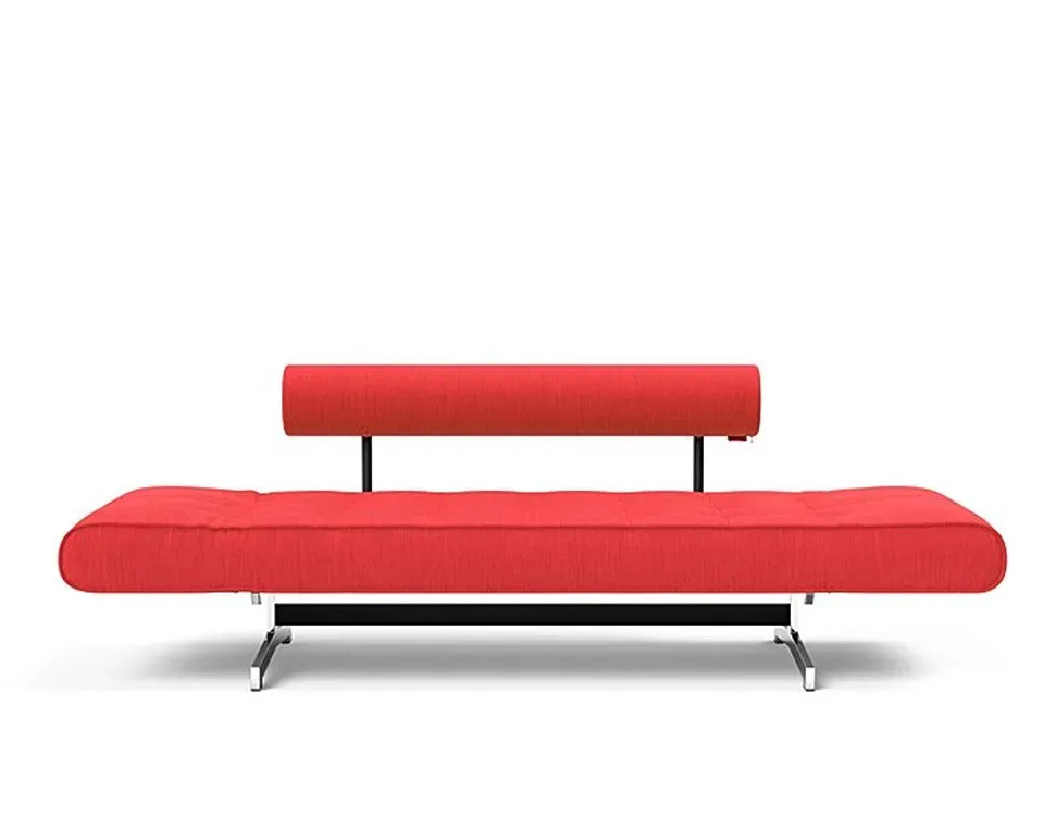Illustration numéro 3 du produit INNOVATION LIVING  Canapé lit GHIA CHROME couchage 80x210 cm tissu Elegance Red