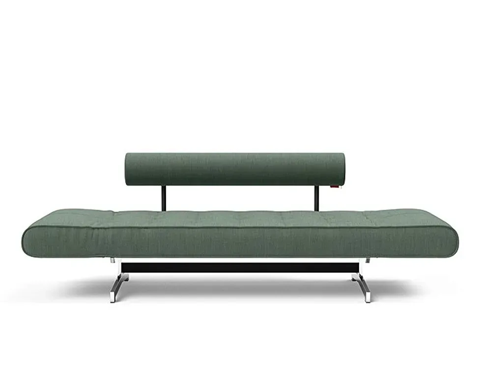Illustration numéro 3 du produit INNOVATION LIVING  Canapé lit GHIA CHROME couchage 80x210 cm tissu Elegance Green