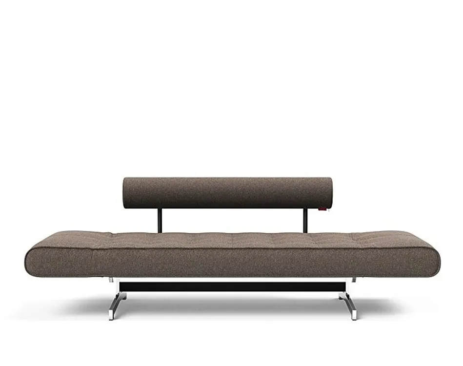 Illustration numéro 3 du produit INNOVATION LIVING  Canapé lit GHIA CHROME couchage 80x210 cm tissu Bouclé Taupe