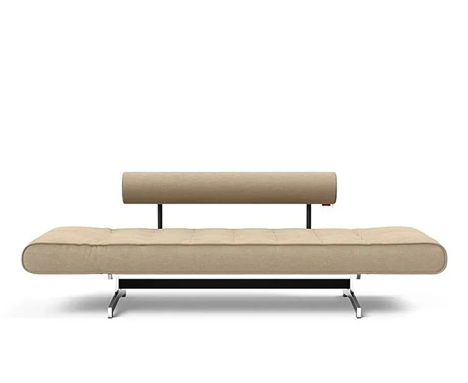 Illustration numéro 3 du produit INNOVATION LIVING  Canapé lit GHIA CHROME couchage 80x210 cm tissu Phobos Mocha