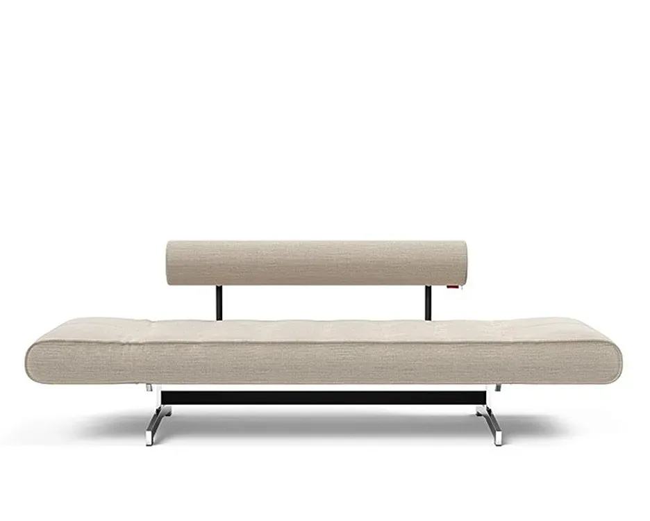 Illustration numéro 3 du produit INNOVATION LIVING  Canapé lit GHIA CHROME couchage 80x210 cm tissu Blida Sand Grey