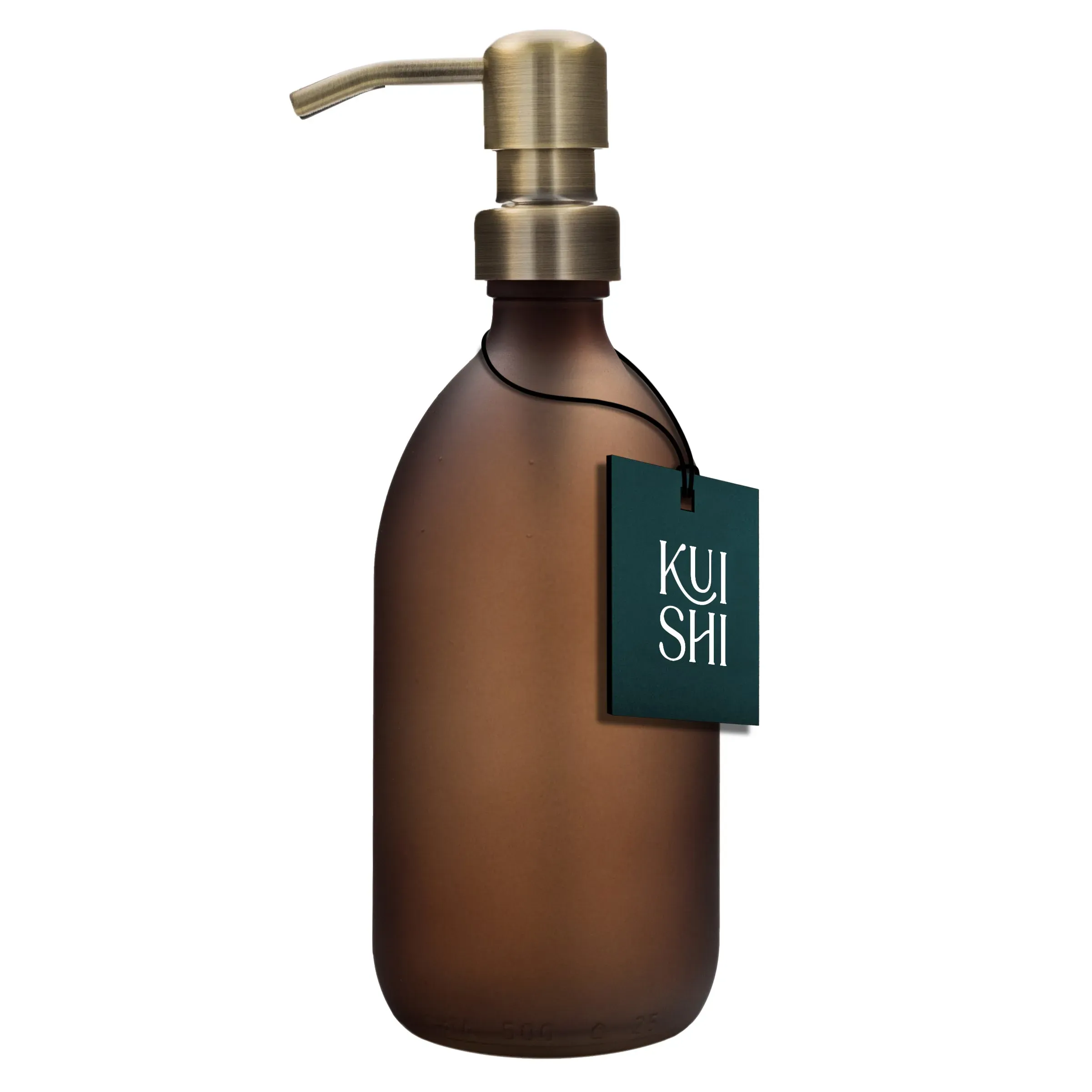 Illustration numéro 3 du produit Distributeur en verre ambré dépoli