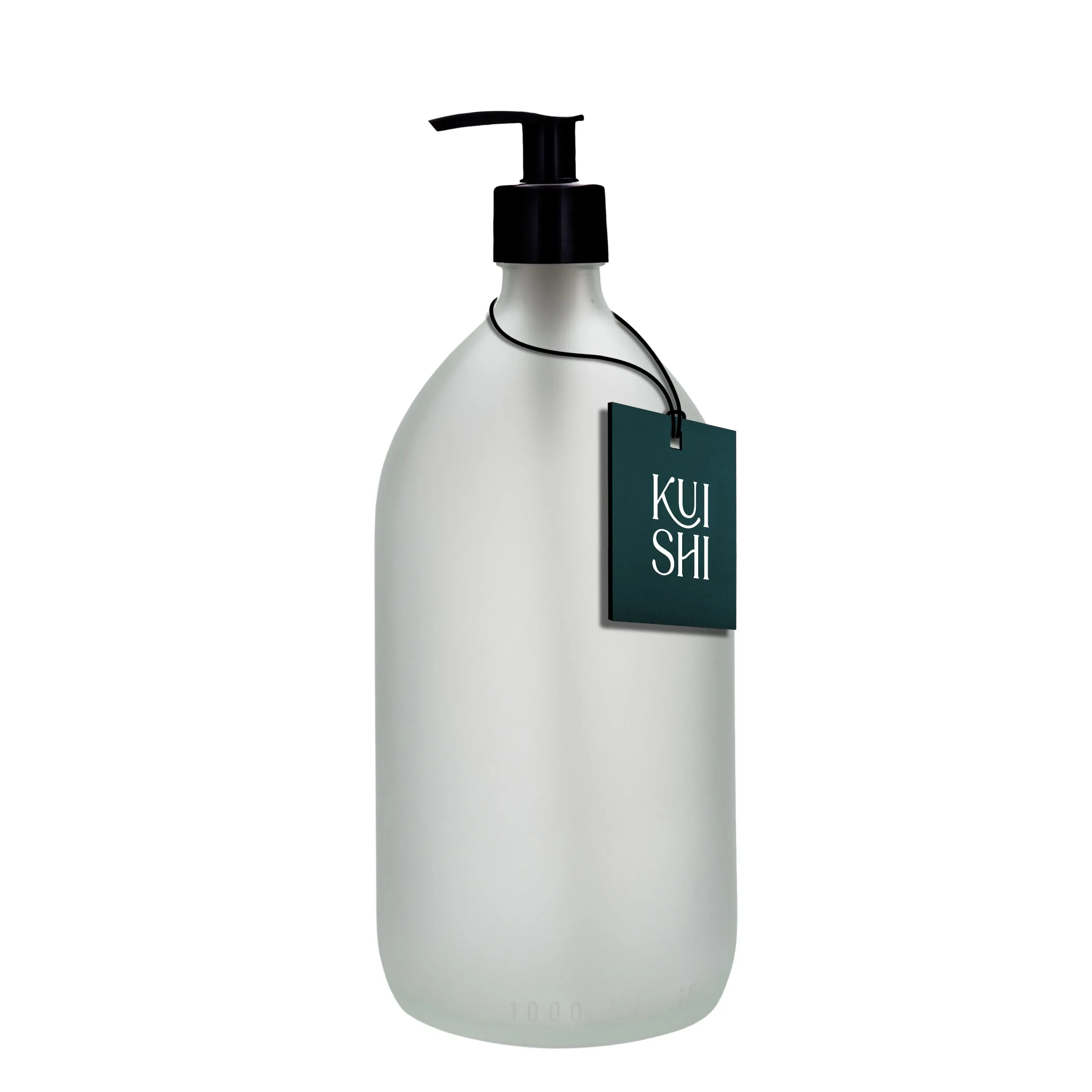 Illustration numéro 3 du produit Flacon pompe en verre blanc