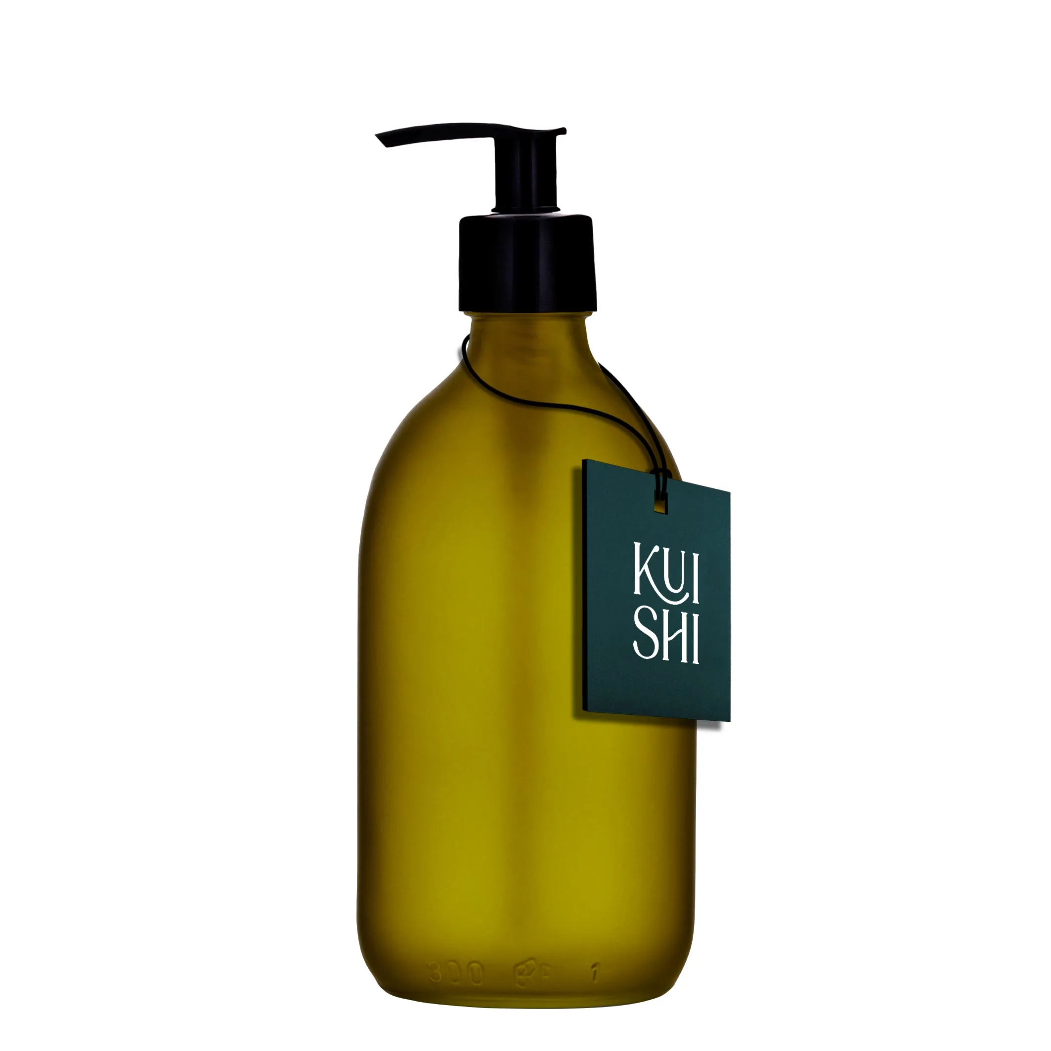 Illustration numéro 3 du produit Flacon pompe en verre vert