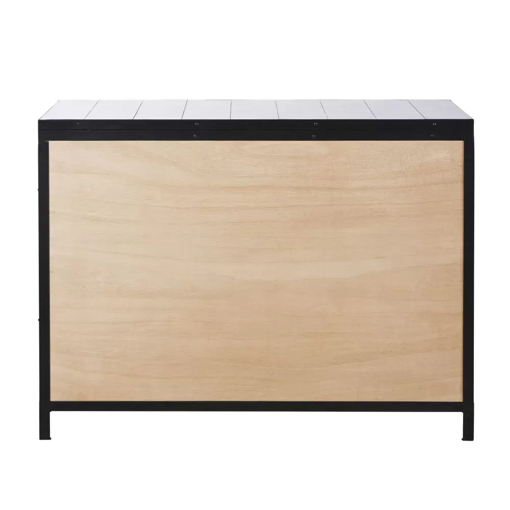 Illustration numéro 3 du produit Buffet industriel en métal noir et bois de sapin