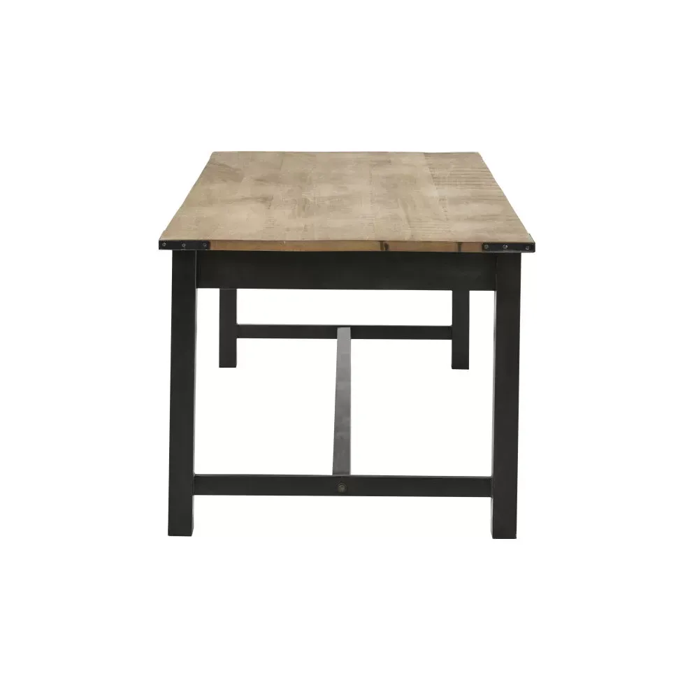 Illustration numéro 3 du produit Table à manger en manguier et métal 6/8 personnes L160