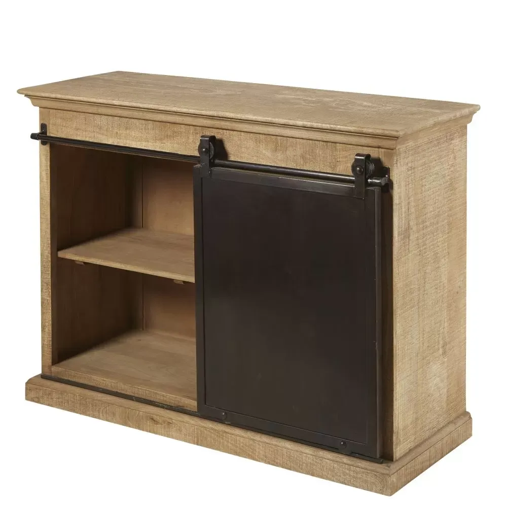 Illustration numéro 3 du produit Buffet 1 porte 3 tiroirs en manguier massif