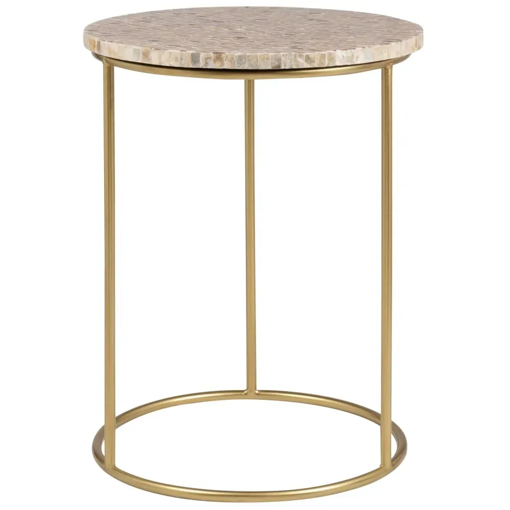 Illustration numéro 3 du produit Bout de canapé en métal doré