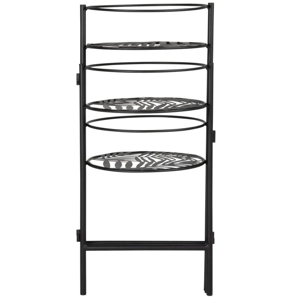 Illustration numéro 3 du produit Support pour jardinières en métal noir