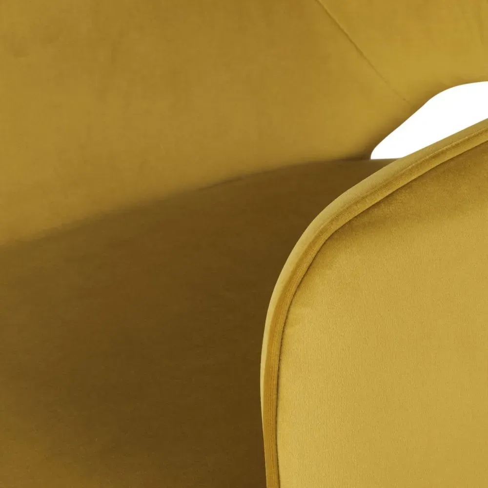 Illustration numéro 3 du produit Fauteuil à diner professionnel en velours ocre