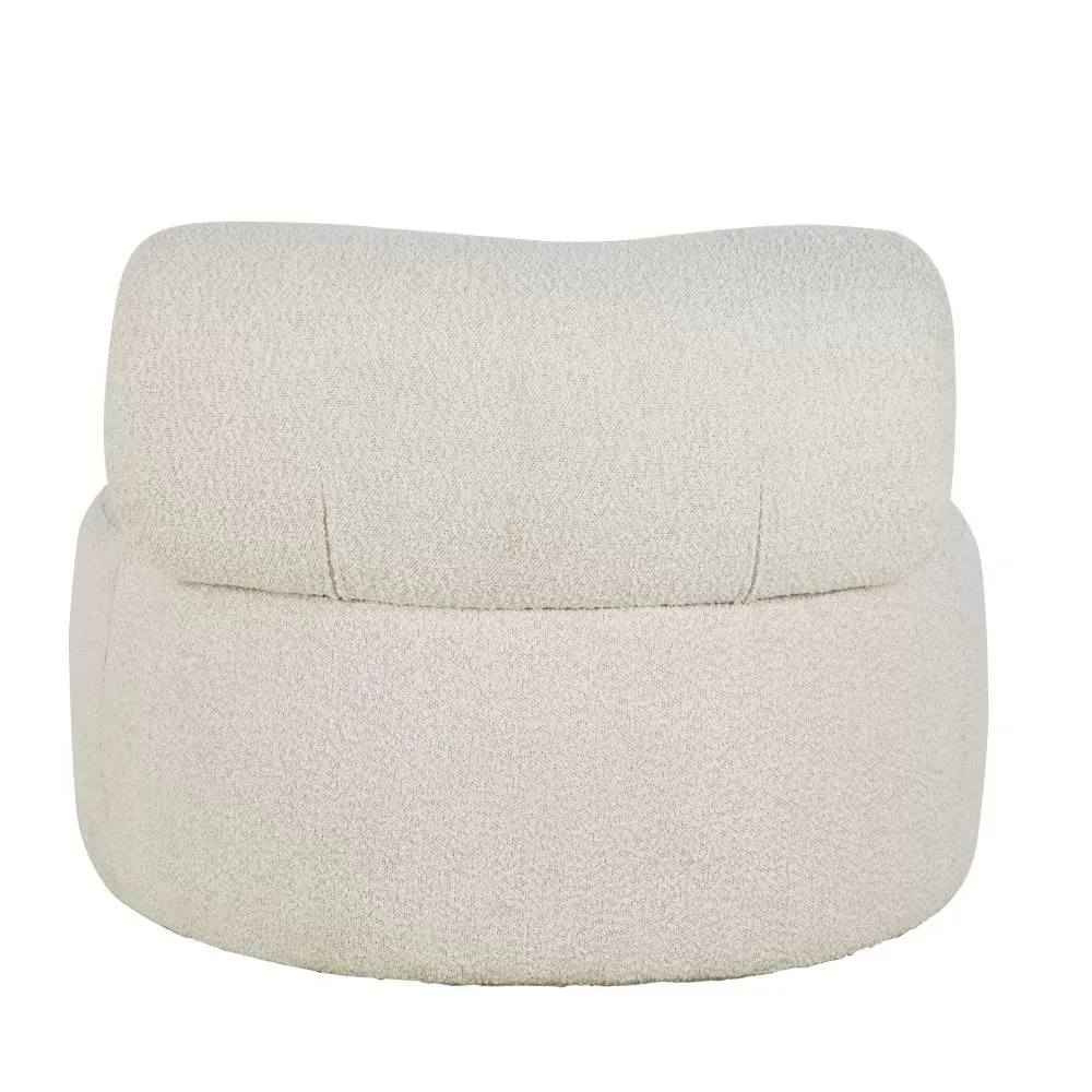 Illustration numéro 3 du produit Fauteuil pivotant bouclettes gris clair