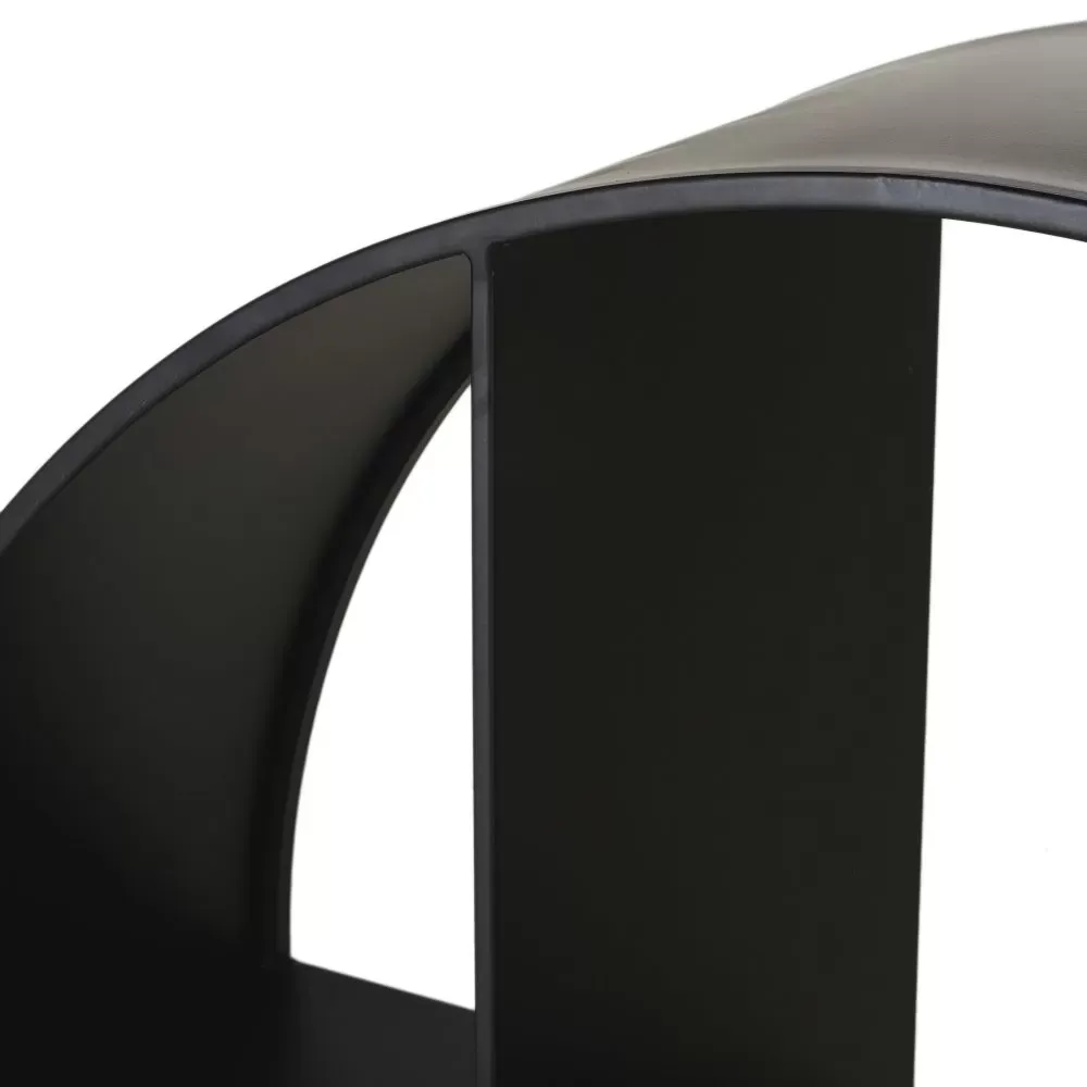 Illustration numéro 3 du produit Porte bûche sur pied en métal noir