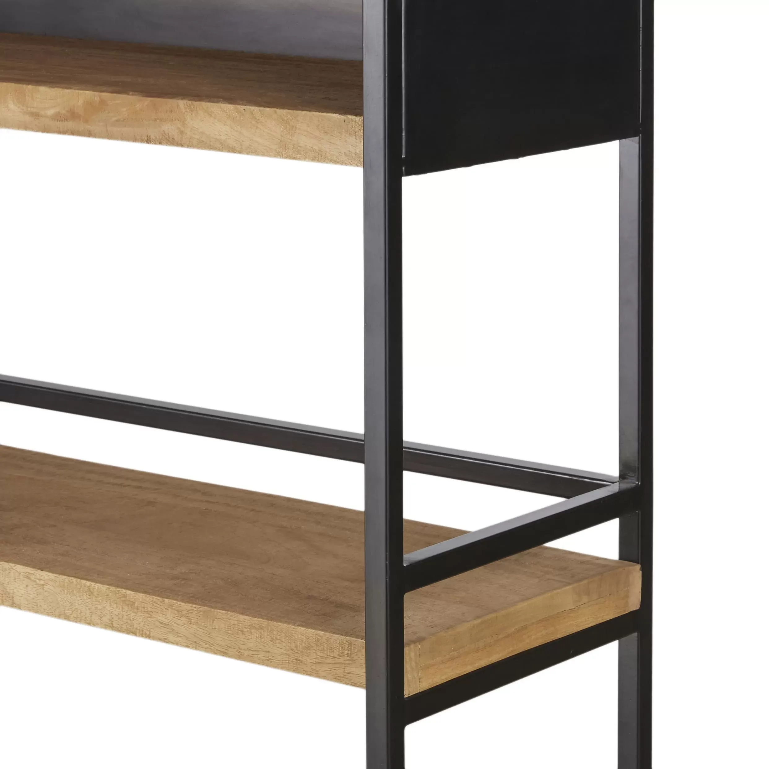 Illustration numéro 3 du produit Etagère en bois de manguier et métal noir