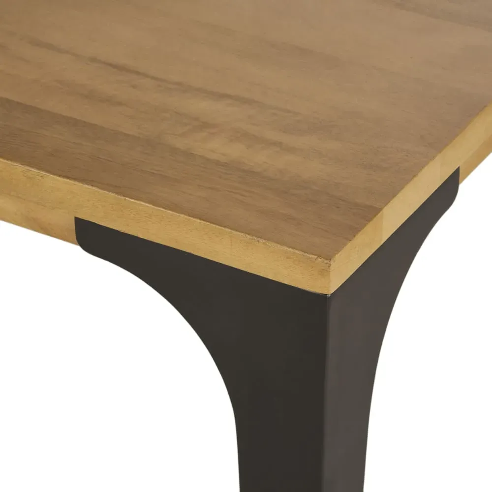 Illustration numéro 3 du produit Table de réunion en manguier clair et métal grisé L160