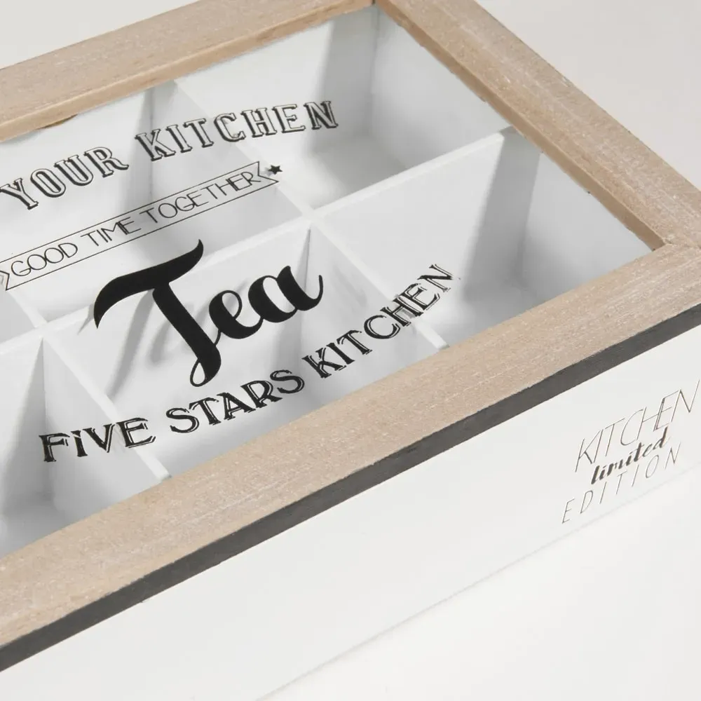 Illustration numéro 3 du produit Boîte à thé en bois 16 x 24 cm