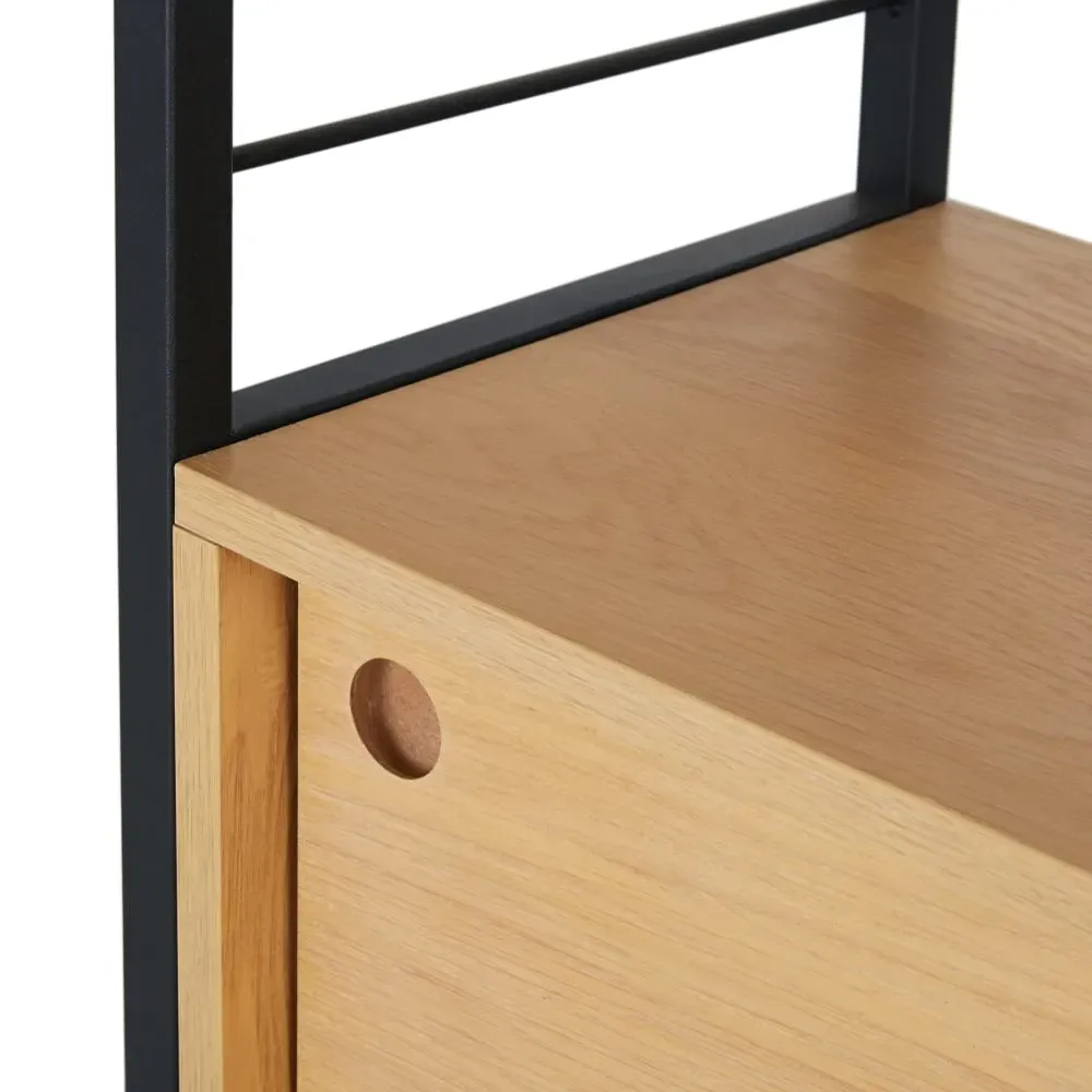 Illustration numéro 3 du produit Etagère industrielle 4 portes en métal noir