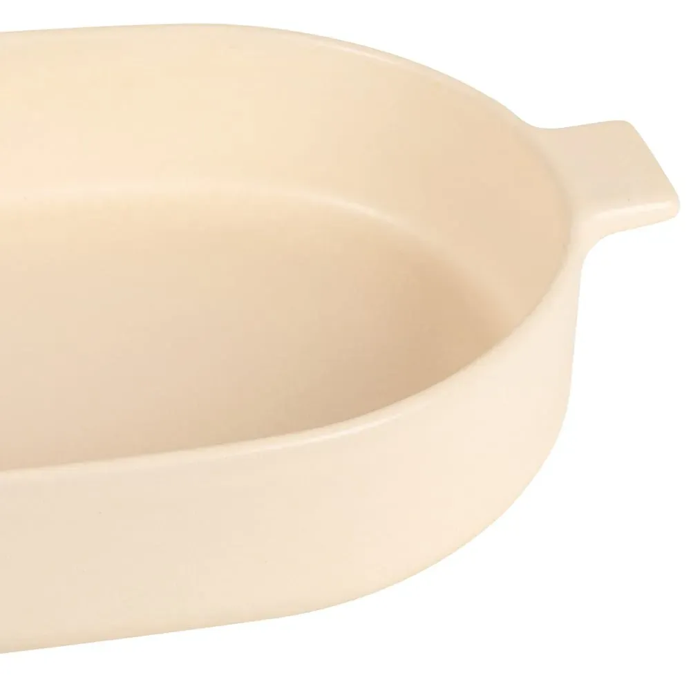 Illustration numéro 3 du produit Plat à gratin en grès beige L36