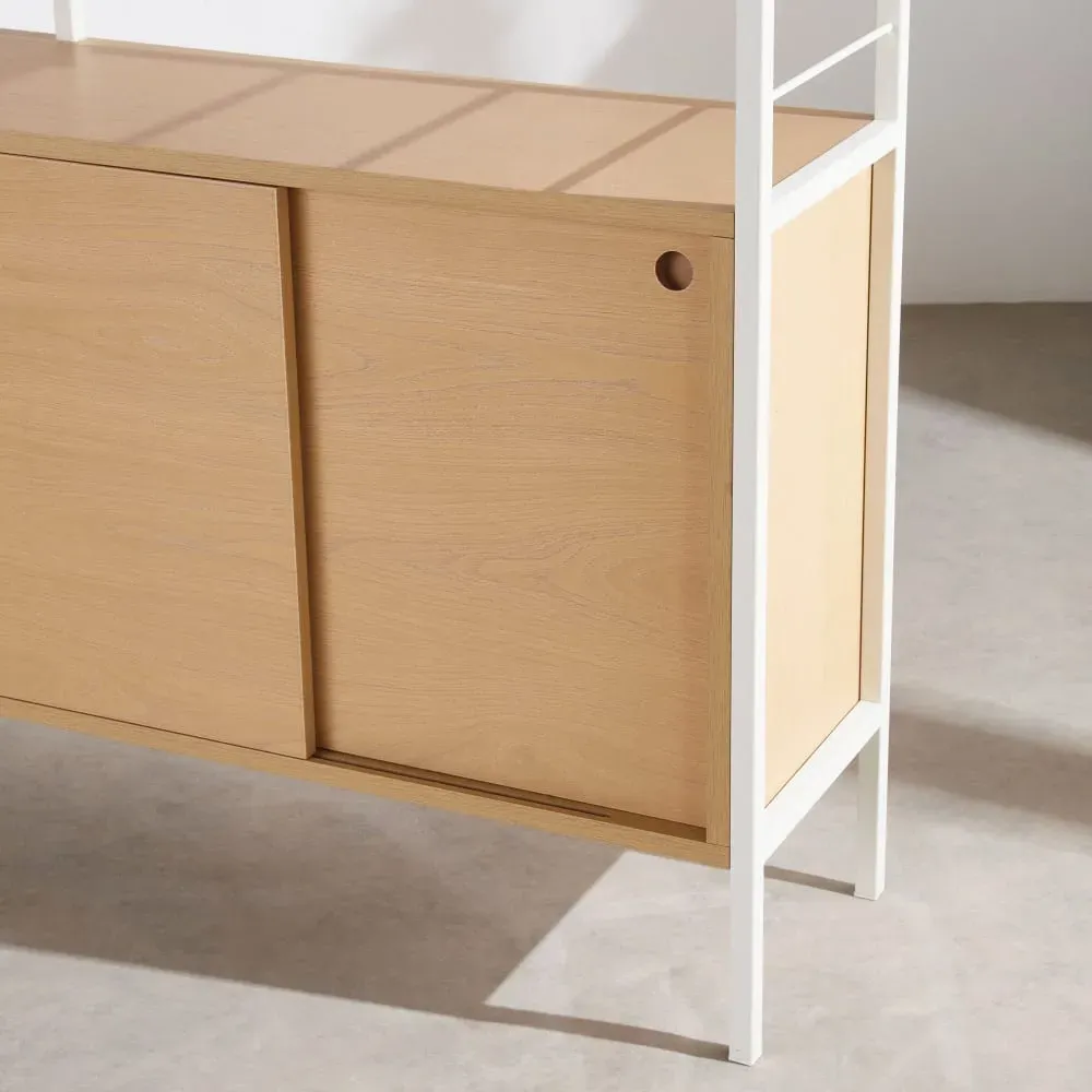 Illustration numéro 3 du produit Etagère industrielle 4 portes coulissantes et acier L153