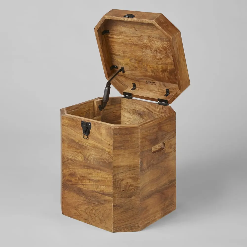 Illustration numéro 3 du produit Malle de rangement en bois de manguier