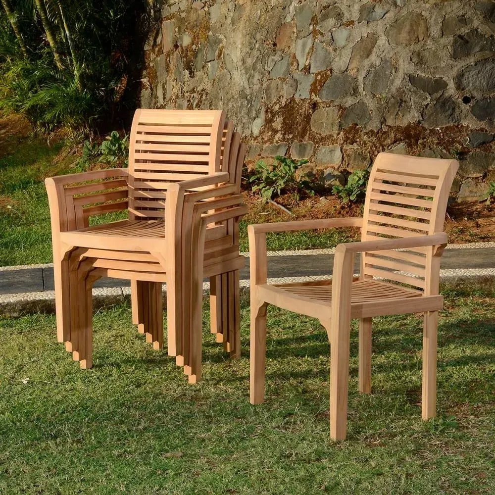 Illustration numéro 3 du produit Fauteuil de jardin en teck massif