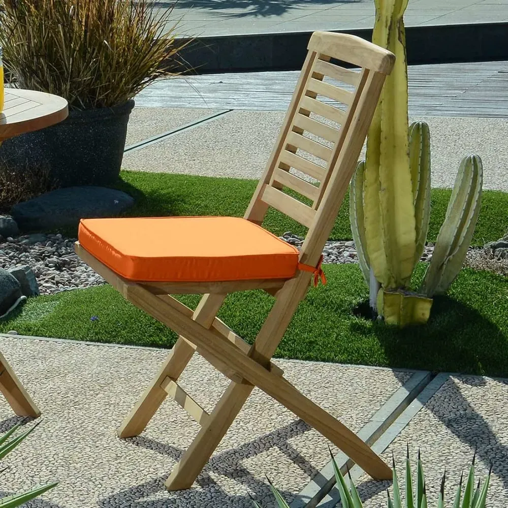 Illustration numéro 3 du produit Chaises de jardin pliantes en teck massif  (lot de 2)