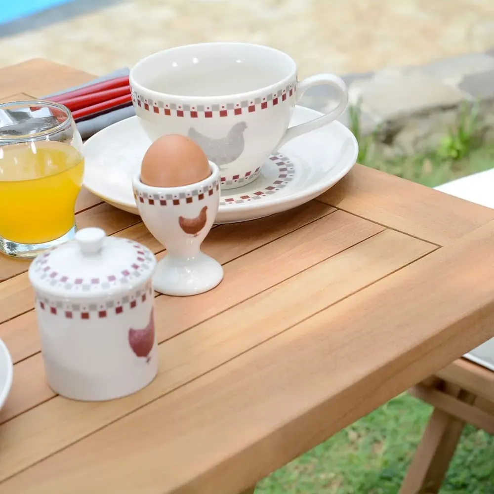 Illustration numéro 3 du produit Table de jardin pliante en teck massif L60