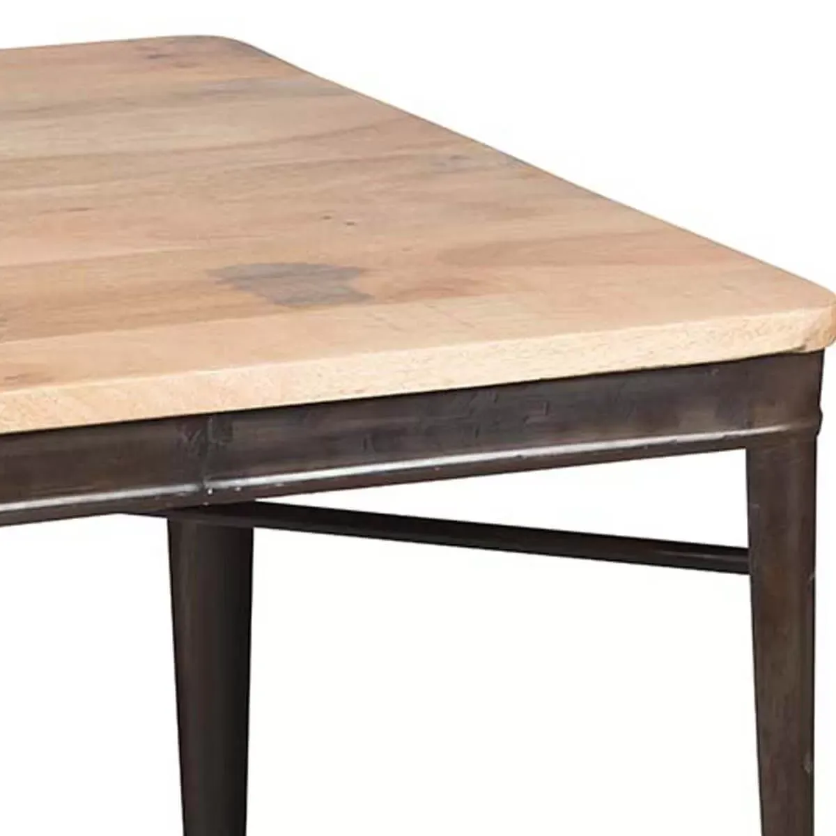 Illustration numéro 3 du produit Table  repas carrée 100cm aspect vieilli