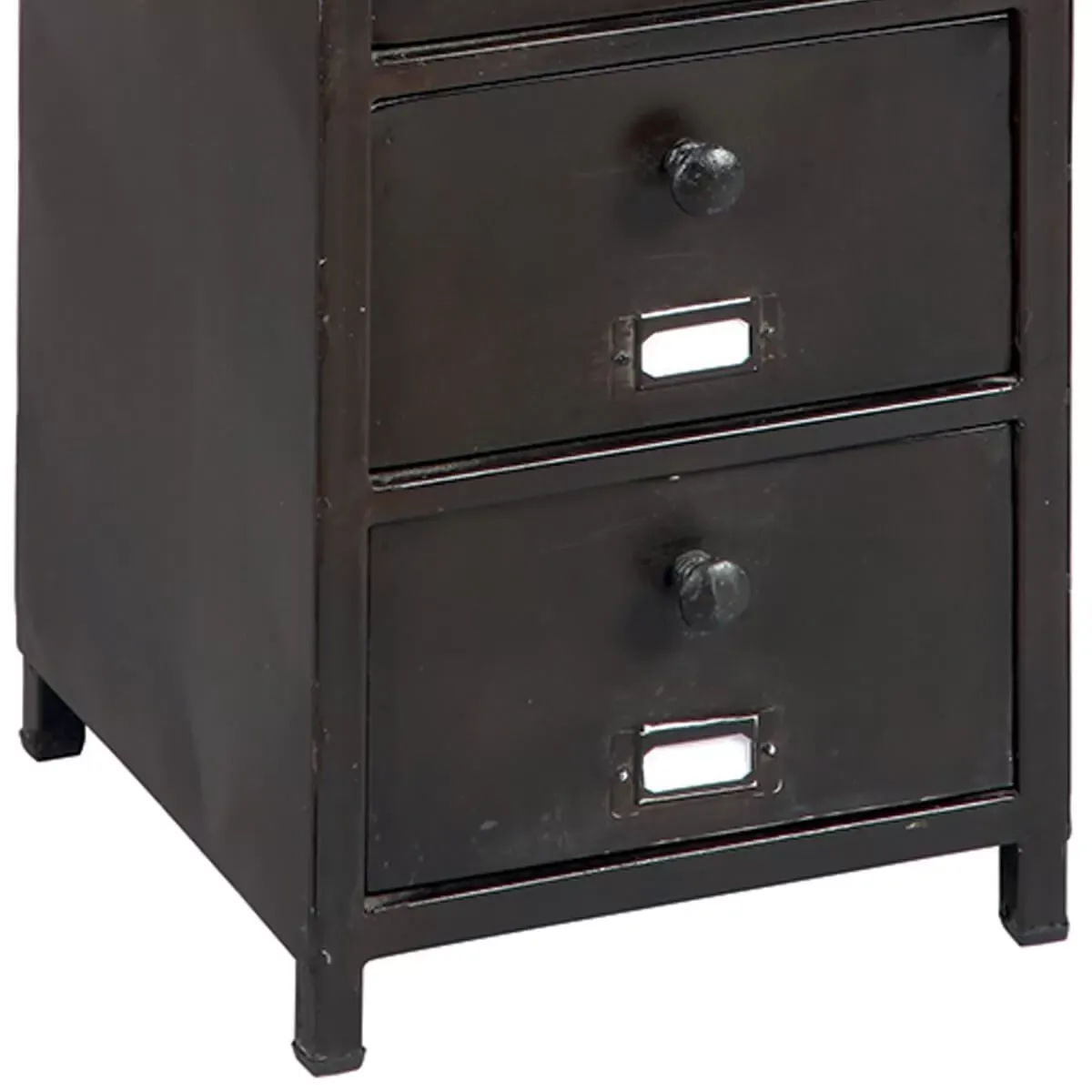 Illustration numéro 3 du produit Semainier 5 tiroirs en acier noir