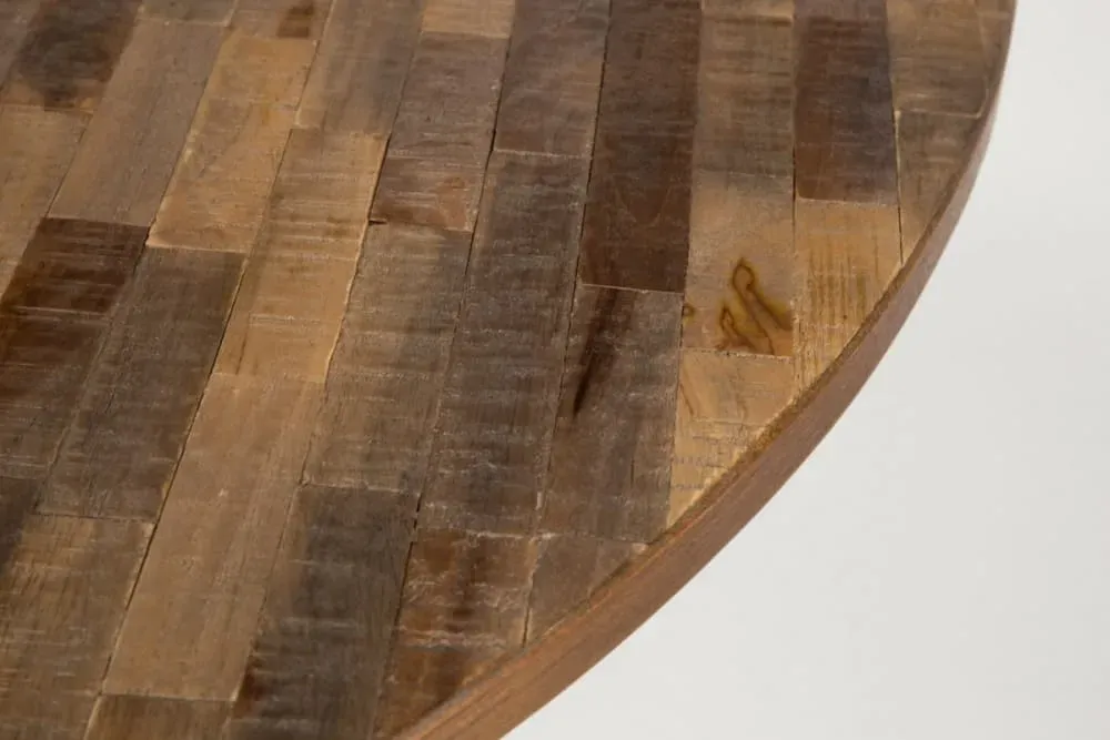 Illustration numéro 3 du produit Table repas en bois recyclé et acier noir