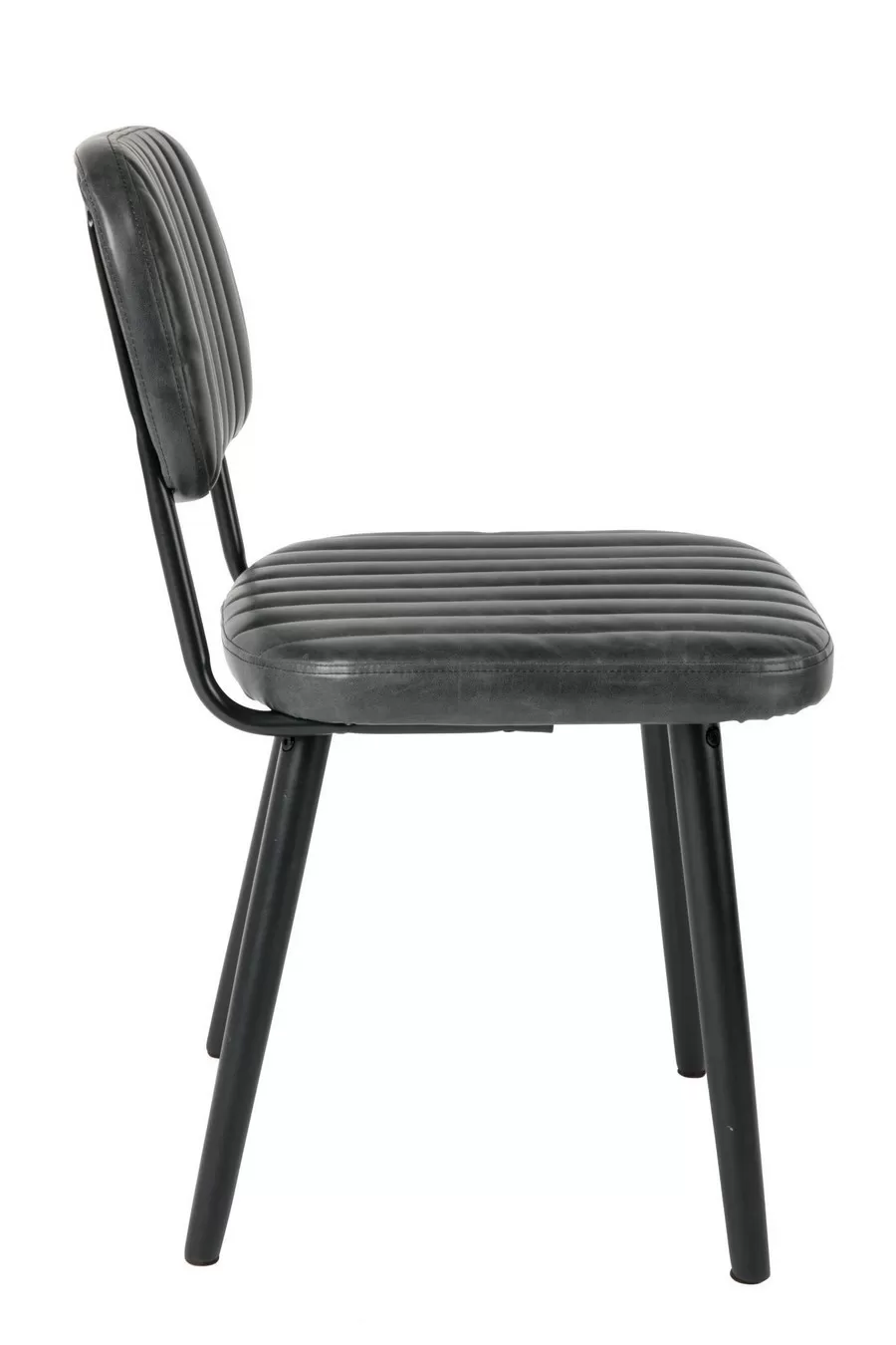 Illustration numéro 3 du produit Chaise de table aspect cuir noir