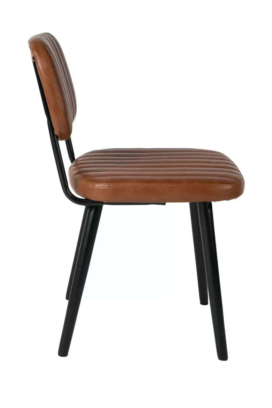 Illustration numéro 3 du produit Chaise de repas en simili cuir brun