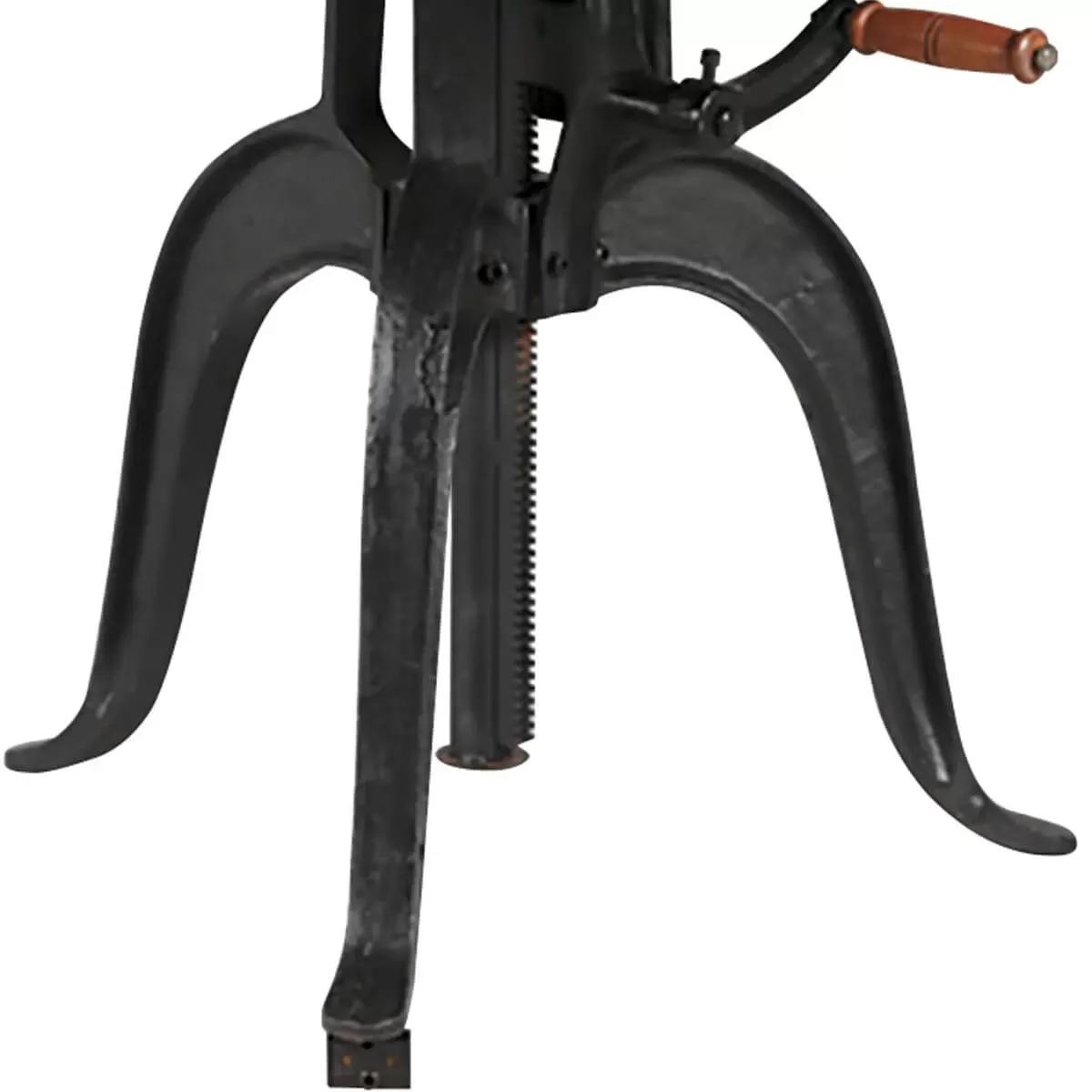 Illustration numéro 3 du produit Table à manger ronde en bois massif et fonte 4 personnes L90