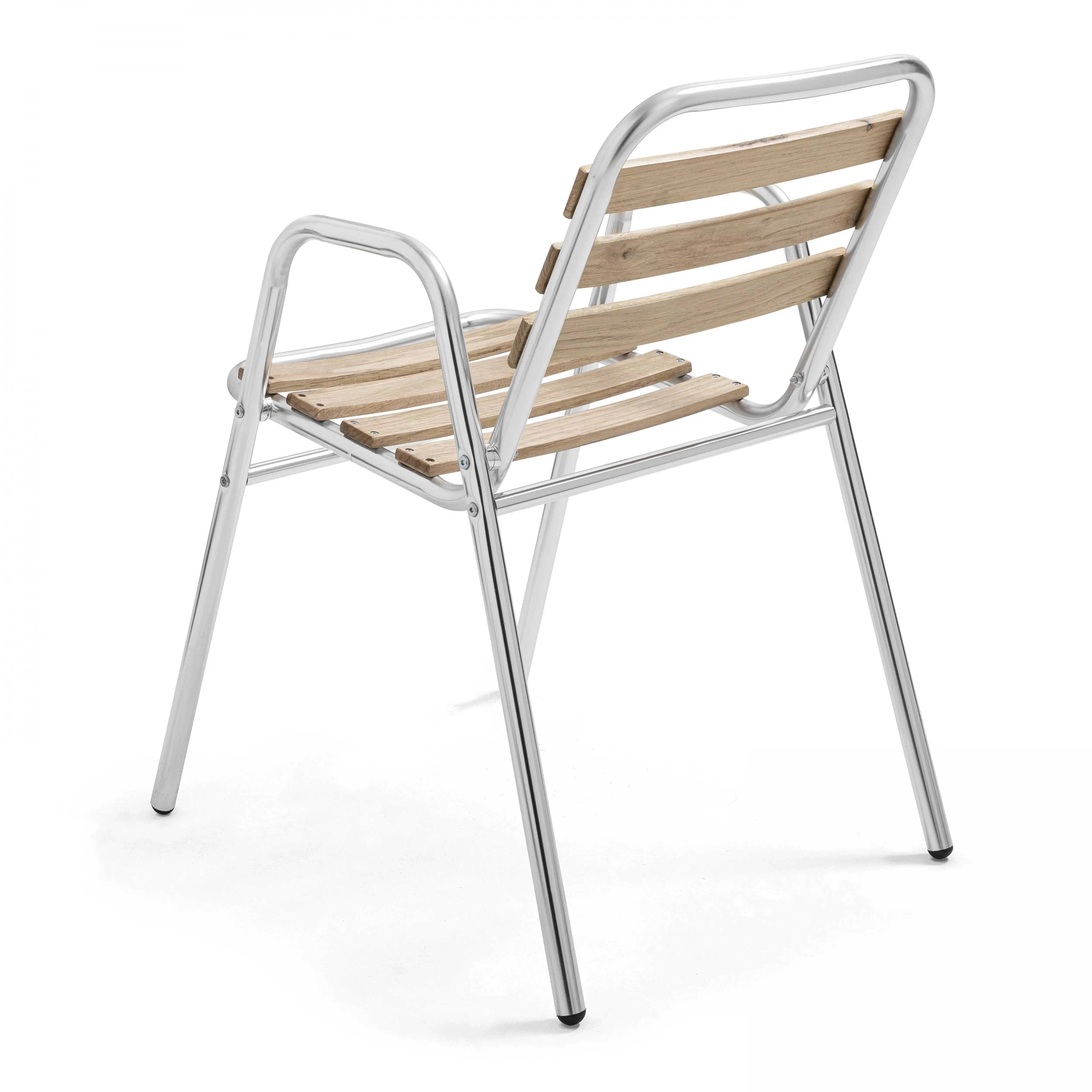 Illustration numéro 3 du produit Fauteuil de jardin en bois et aluminium gris