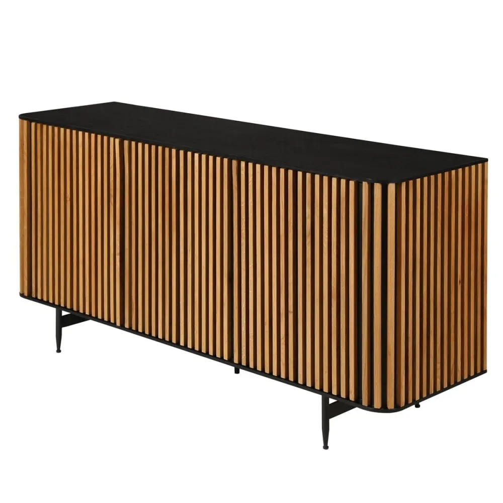 Illustration numéro 3 du produit Buffet enfilade chêne 3 portes LINEA