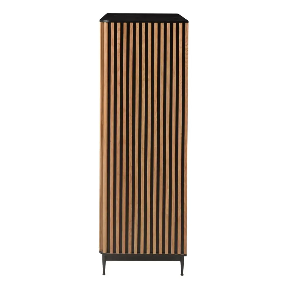 Illustration numéro 3 du produit Buffet haut plaqué chêne,1 porte coulissante LINEA