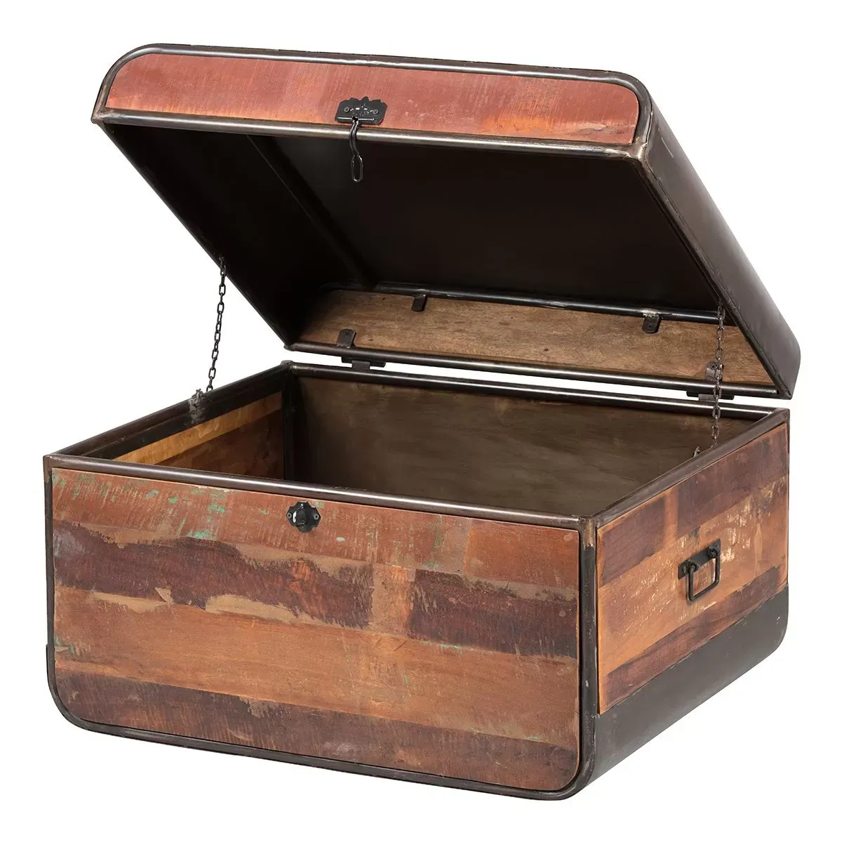 Illustration numéro 3 du produit Malle  de rangement aspect vieilli