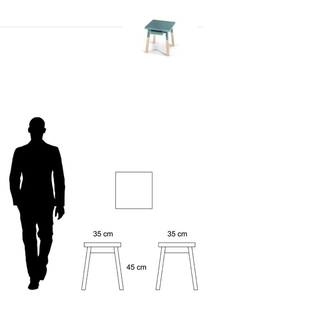 Illustration numéro 3 du produit 2 chevets laqués avec tiroir en frêne, plateau 40 cm