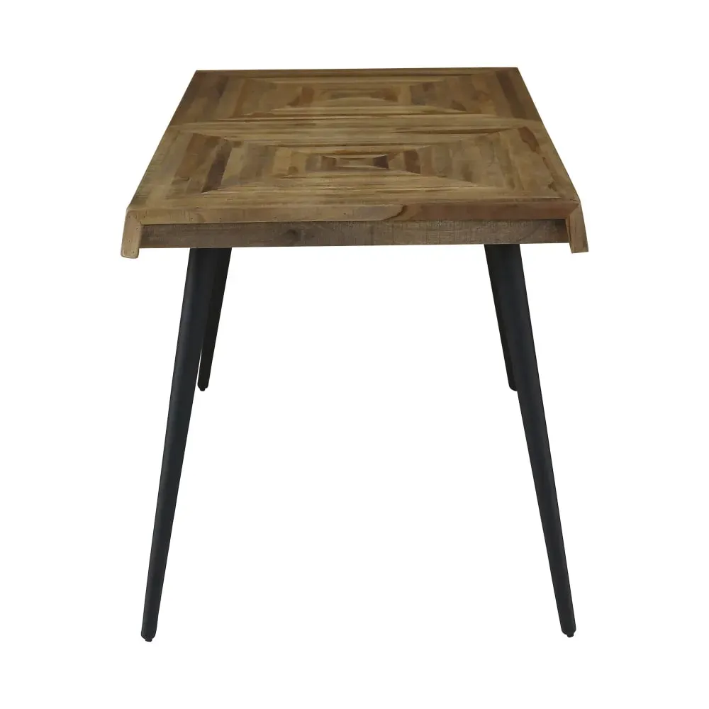 Illustration numéro 3 du produit Table rectangulaire 150 x 75 cm en teck et métal WOODY