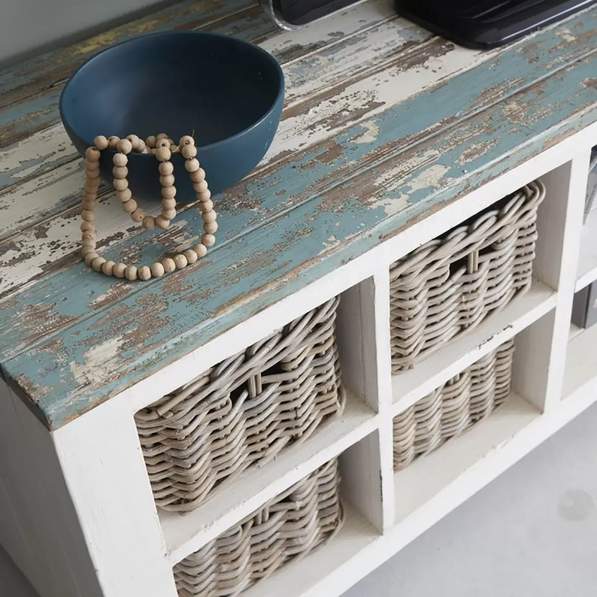 Illustration numéro 3 du produit Meuble TV en pin recyclé massif 180 cm