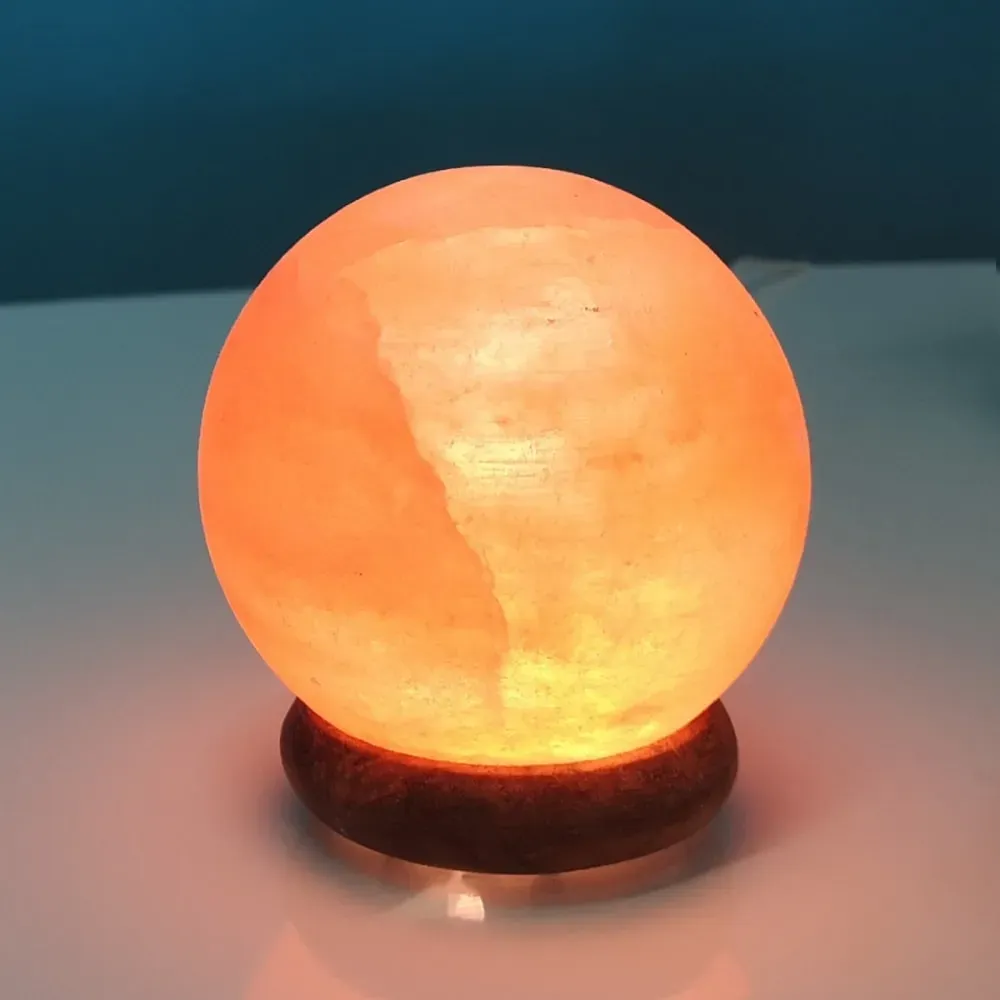 Illustration numéro 3 du produit Lampe USB en cristal de sel d'Himalaya sphère